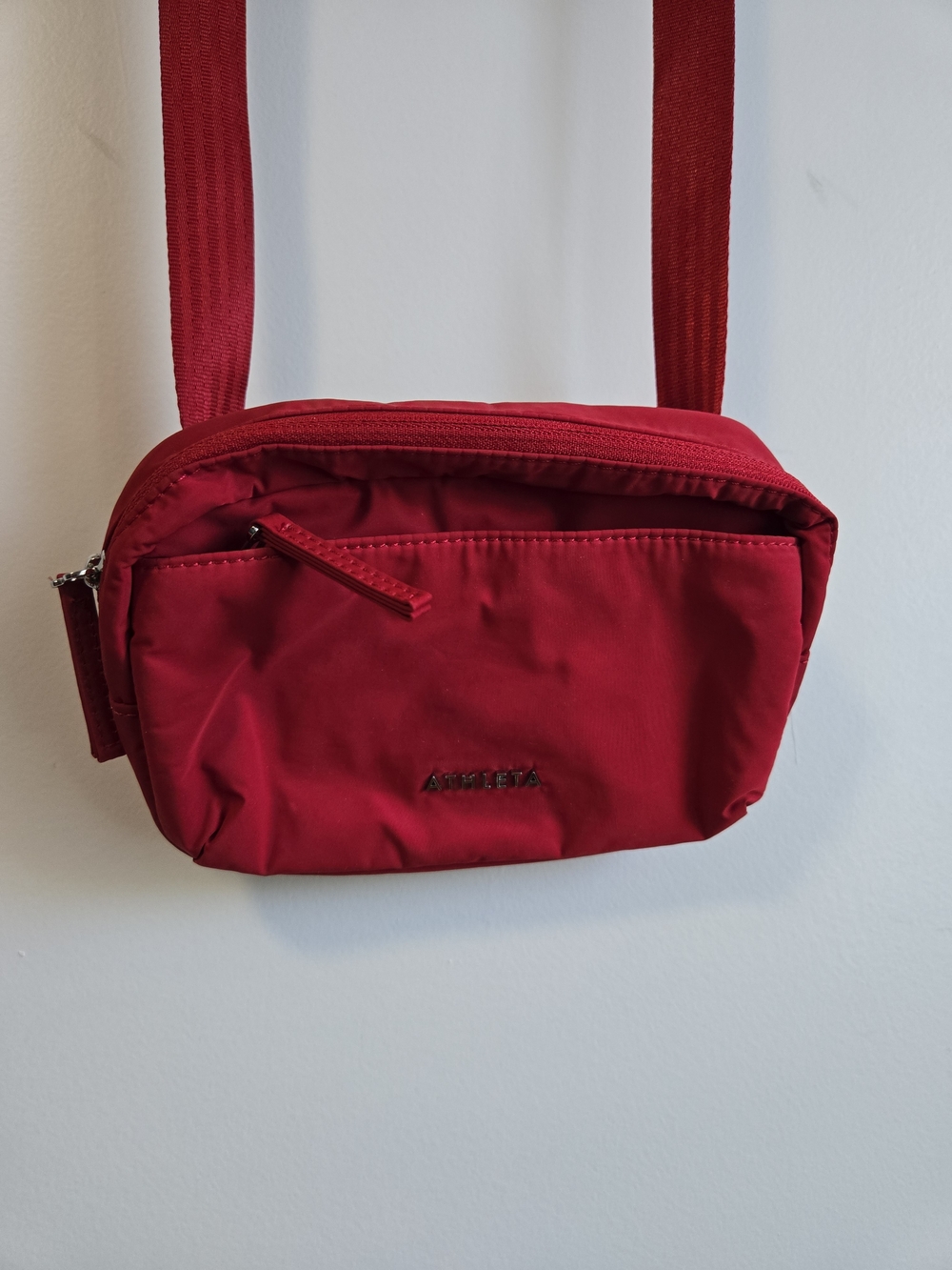 Athleta Red Crossbody Nylon Bag
